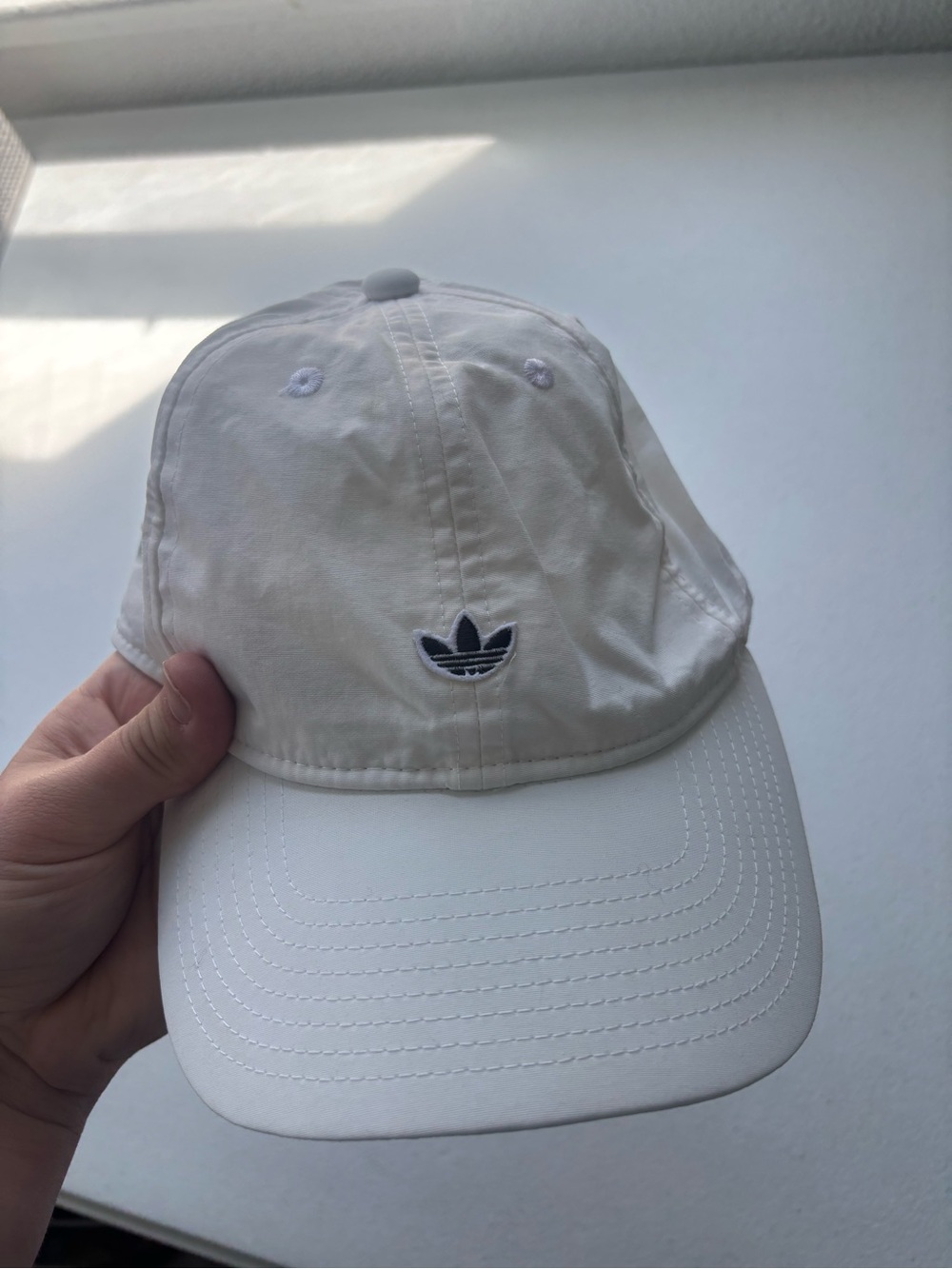 adidas White Trefoil Baseball Cap